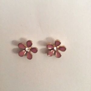 🌸 Girl’s Pink Flower Earrings - Brand New! !